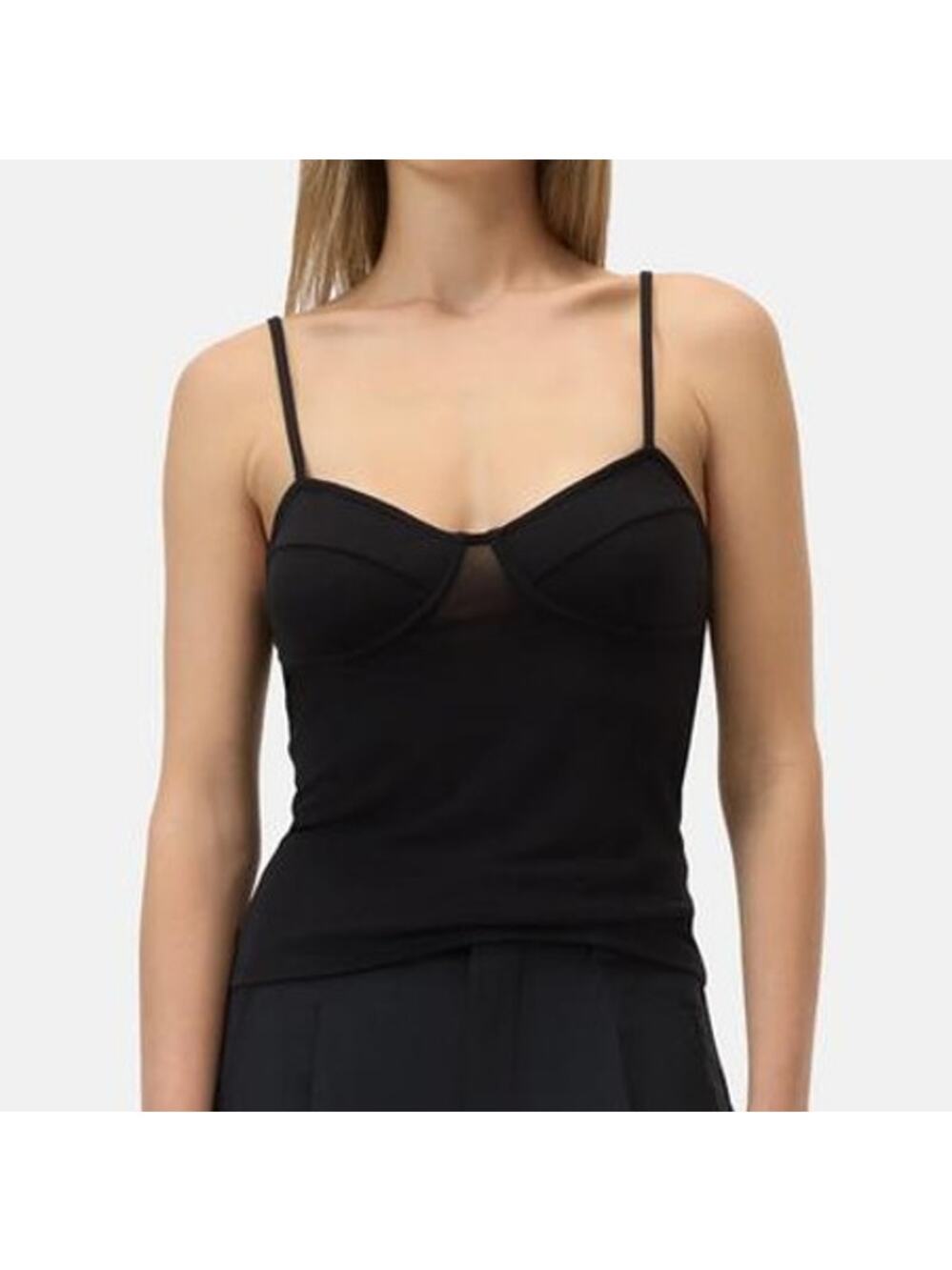 CLOSED Lingerie Tank Cami Black S NWT Minimalist Quiet Luxury Basics Old Money